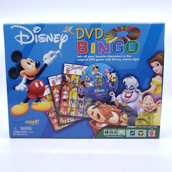 Disney | Toys | Disney Dvd Bingo Family Game Mattel 205 Complete Game ...